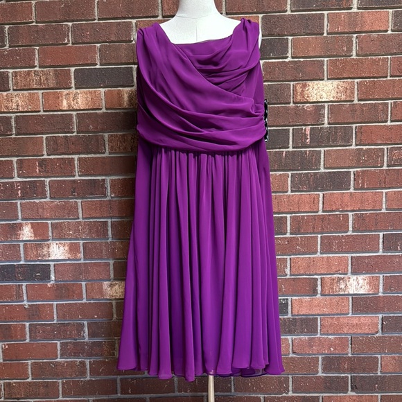 Suzi Chin for Maggy Boutique Dresses & Skirts - Suzi Chin‎ for Maggy Boutique Purple Drape Front Dress Size. 18W